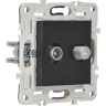 Розетка двойная TV+SAT IEK SKANDY SK-A13Bl черный SK-AF20-O-K02